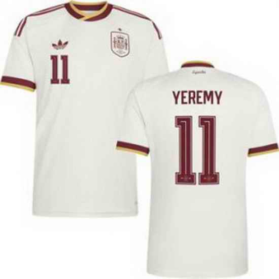 Youth 11 Spain Yeremy Pino World Cup 2026 Away Replica Jersey   2